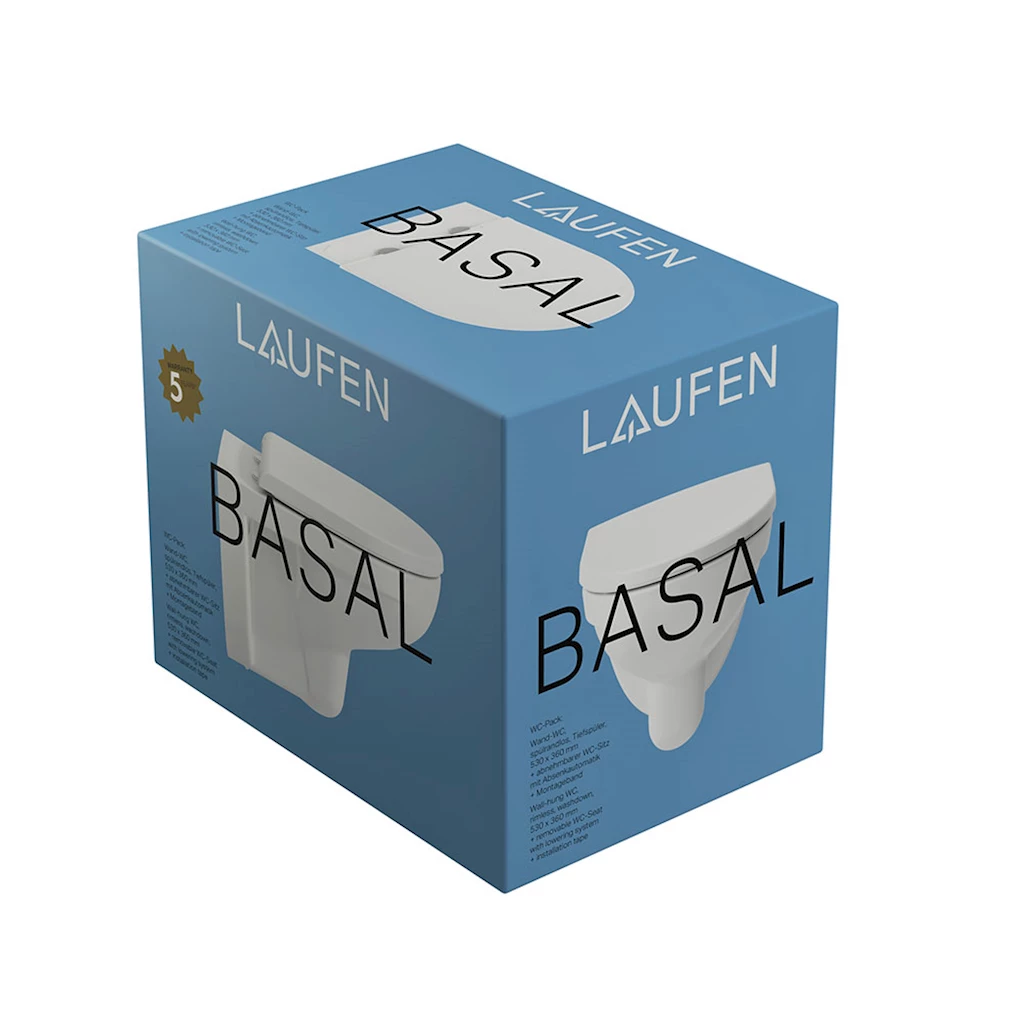 Basal rimless vegghengt toalett  Basal rimless vegghengt toalett