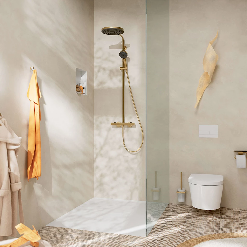 Pulsify S Puro Showerpipe børstet bronse Pulsify S Puro Showerpipe børstet bronse